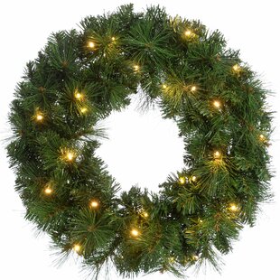 Prelit Wreaths You'll Love | Wayfair.co.uk